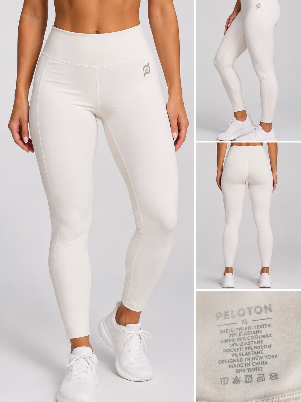 Peloton Cream High-Rise Performance Leggings